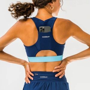 Cooldown Running Mikelle Sports Bra in Navy Blue (Moon)